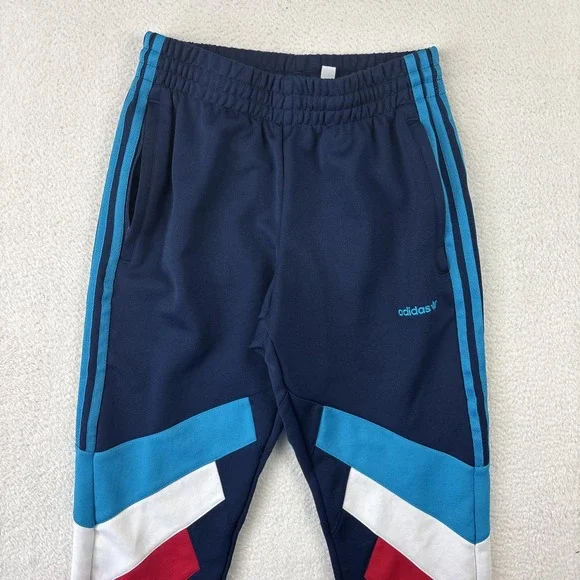 ADIDAS Mens 'Palmerston Joggers' Small Multicolor Sweatpants Zip Pockets Blue - Picture 11 of 14